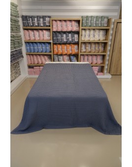 ETEHOMETEX HAVUZLU PİKE ÇİFT KİŞİLİK 220X240CM KOYU GRİ 8696474231871